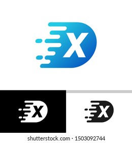 X Fast Logo, X Speed Logo, X Motion Logo, Vector, Illustration.