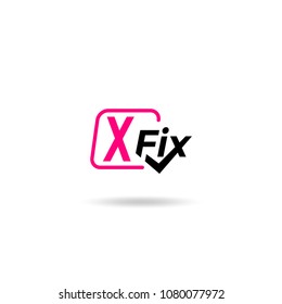 X Fix Logo Service Design Template. Can be adapt to Corporate identity, logo, icon, symbol and brand identity.