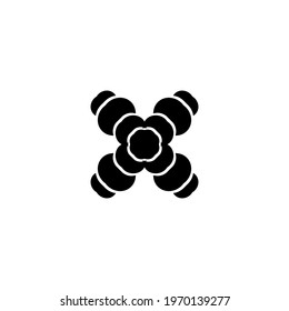 X flat icon. Simple style danger poster background symbol. Exit or remove button. Logo design element. T-shirt printing. Vector for sticker.