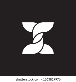 x flat and minimalist letter logo