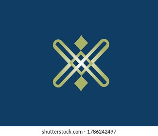 X floral abstract logo design