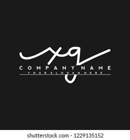 X G Initial handwriting logo vector