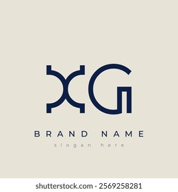 X and G logo design. XG abstract Letters Logo Monogram. This logo design is the process of creating a visual symbol that represents a brand, company, or individual.