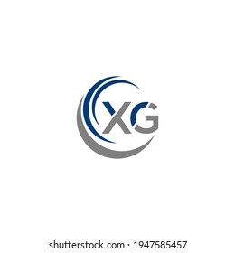 X G Unique abstract geometric vector logo design