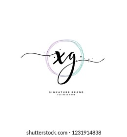 X G XG Initial logo template vector