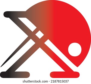 x plantilla de icono de diseño de logotipo de lámpara de degradado  