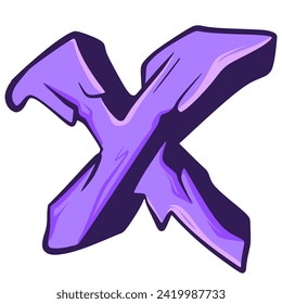 X Graffiti Letter Font. Font Hiphop