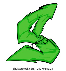 X Graffiti Typography Letter Urban Illustration