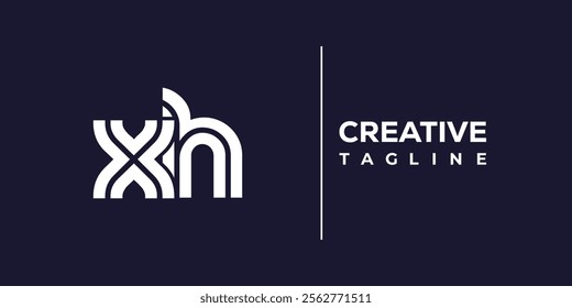 X and H logo design. XH abstract Letters Logo Monogram. This logo design is the process of creating a visual symbol that represents a brand, company, or individual.