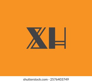 X and H logo design. XH abstract Letters Logo Monogram. This logo design is the process of creating a visual symbol that represents a brand, company, or individual.