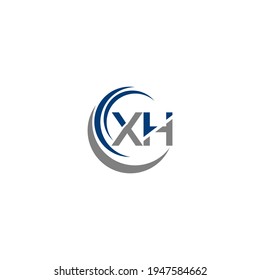 X H Unique abstract geometric vector logo design