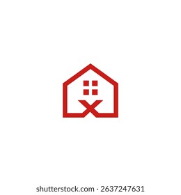 X Home Modern Logo Vector