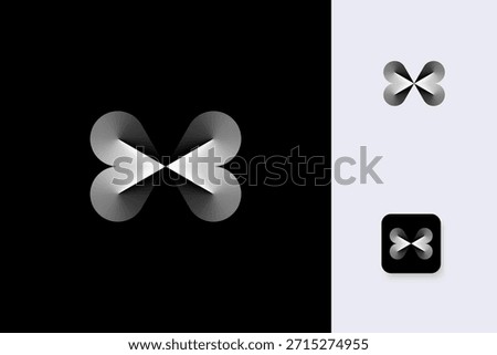x icon logo design vector template