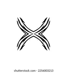 X Symbol. Einfach-Stil Großhandel Poster Hintergrund Symbol. Schaltfläche entfernen. X Logo Design Element. X T-Shirt-Druck. Vektorgrafik für Aufkleber.