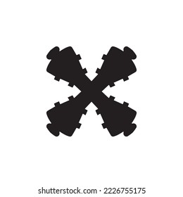 X Symbol. Einfaches Gefahrenplakatsymbol. Schaltfläche entfernen. X Logo Design Element. X T-Shirt-Druck. Vektorgrafik für Aufkleber.