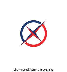 X  icon Vector Illustration design Logo template