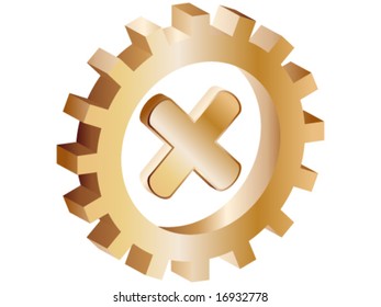 x iconos dentro del engranaje