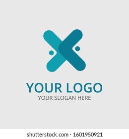 x illustration logo vector design