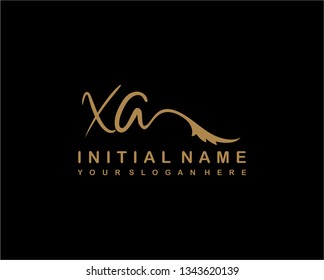 X A Initial Handwriting Logo Template