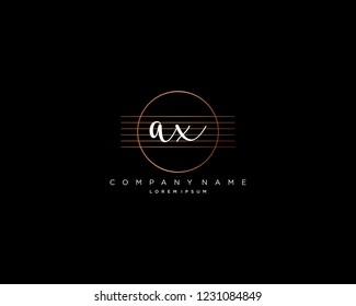 A X initial handwriting logo vector