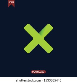 X initial letter brand logo vector template logotype design