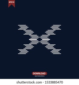 X initial letter brand logo vector template logotype design