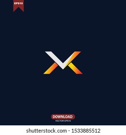 X initial letter brand logo vector template logotype design
