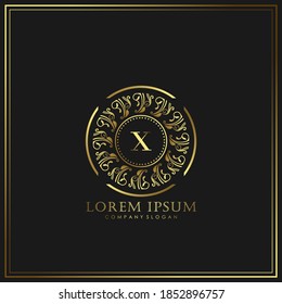 X Initial Letter Luxury Logo Vorlage in Vektorkunst für Restaurant, Royalty, Boutique, Cafe, Hotel, Heraldic, Juwelierei, Mode und andere Vektorgrafik.