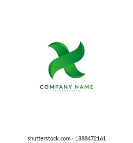 X Initial Letter with Minimalist Gradient Logo. Typography for company and business logo.