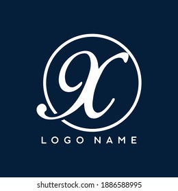 X initial letter vector logo template design by adipra