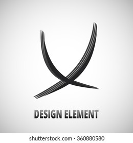 X initial logo design with title. white and black. vector icon logo.Abstract vector illustration cartoon. Letter X