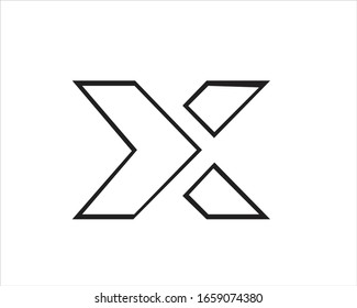X initial logo desin letter