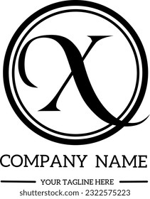 X logotipo inicial para fotografía y otros negocios. logotipo simple por nombre.