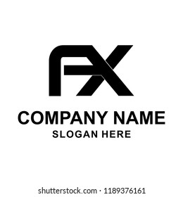 A X Initial logo template vector