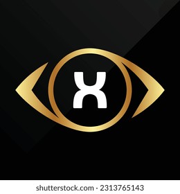 X Initial luxury gold Letter Type Logo Sign Symbol Icon Simple Elegance