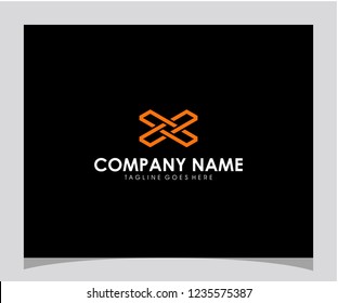 X initial modern abstract hexagon element icon logo design template vector