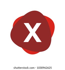 X Initials triangel background alphabet