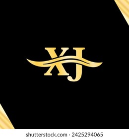 X J letter initials Logo Monogram Elegance typography vector of business initial name Logotype design