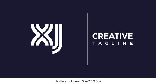 X and J logo design. XJ abstract Letters Logo Monogram. This logo design is the process of creating a visual symbol that represents a brand, company, or individual.