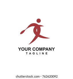 X, K, KK initials badminton club logo