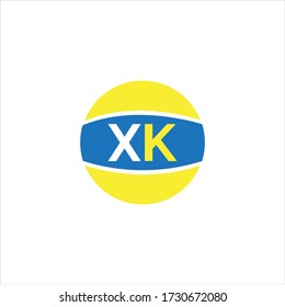 Abstrakte Gestaltung des X-K-Buchstabens