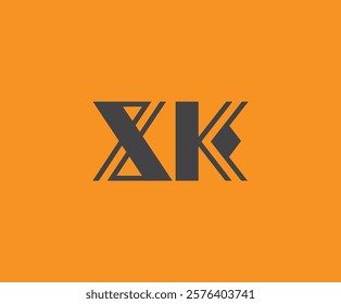 X and K logo design. XK abstract Letters Logo Monogram. This logo design is the process of creating a visual symbol that represents a brand, company, or individual.