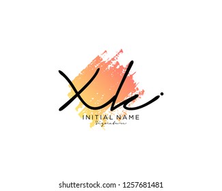 X K Signature initial logo template vector