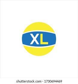 Diseño abstracto del logotipo de letra X L