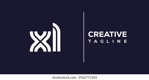 X and L logo design. XL abstract Letters Logo Monogram. This logo design is the process of creating a visual symbol that represents a brand, company, or individual.