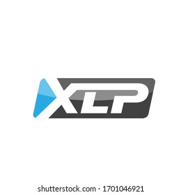 x l p courier and fast logo