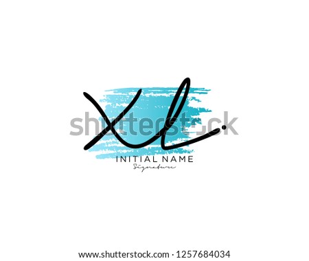 X L Signature initial logo template vector