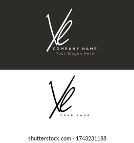 X L XL Initial letter handwriting and signature logo.