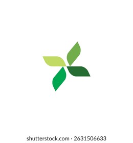 X Leaf Logo Nature Design