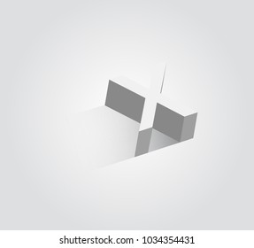 X letter 3d logo design vector